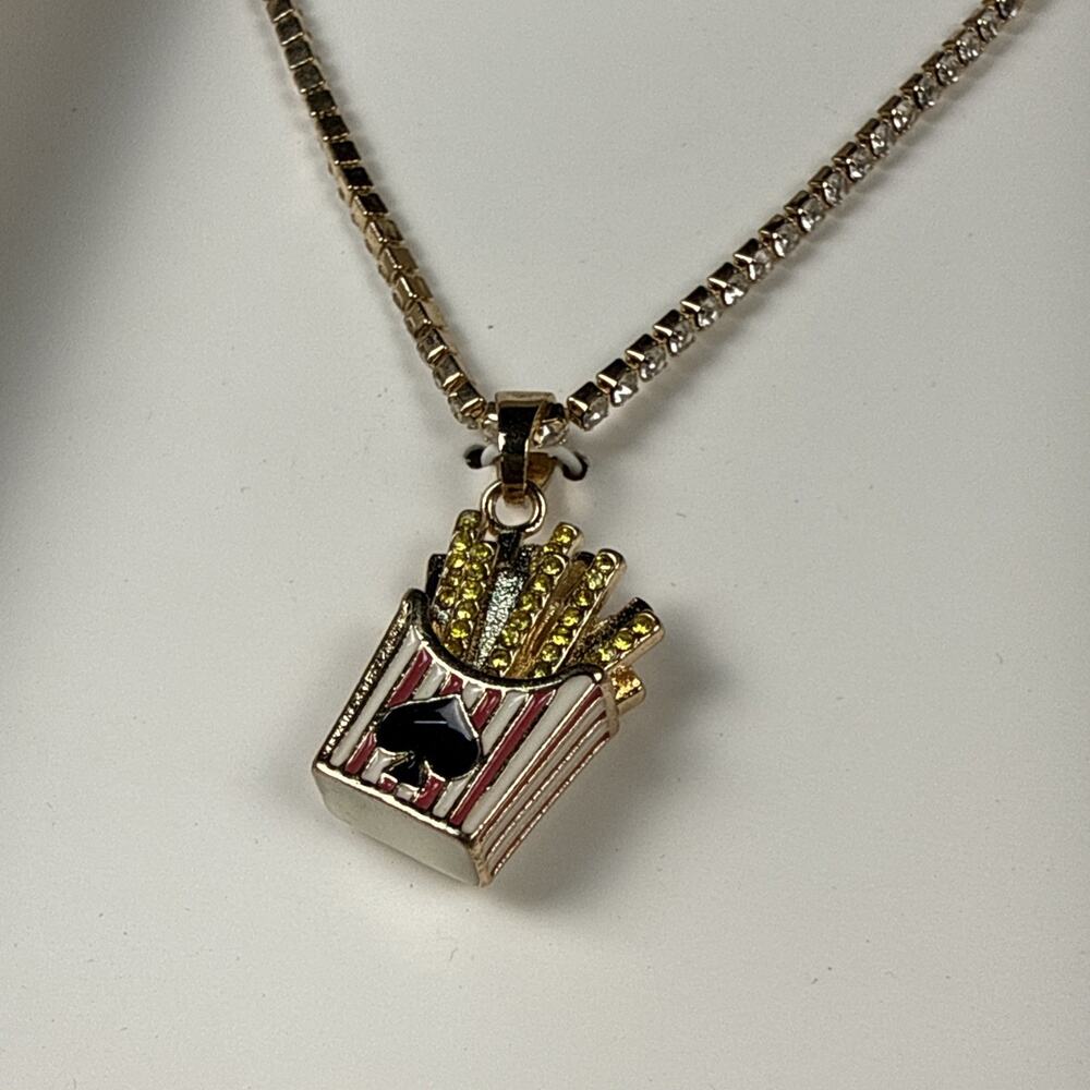 Kate Spade New York x Target French Fry Charm Tennis Necklace 16" - Picture 2 of 5